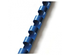 Plastový hřbet vazací pr.19mm 100ks modrá pro plastovou vazbu , kroužková vazba