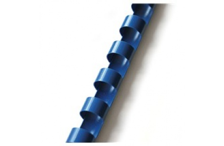 Plastový hřbet vazací pr.19mm 100ks modrá pro plastovou vazbu , kroužková vazba