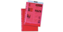 Obal na doklady s EURODĚROVÁNÍM A4 hladký červený transparentní 100ks