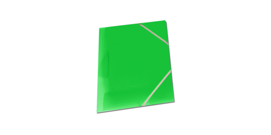 Mapa tříklopá OPALINE s gumou zelená, desky na spisy s gumou