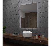 Koupelnové zrcadlo s LED podsvětlením 80x90 cm DUBAI