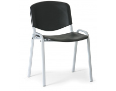 Konfereční židle plastová ISO černá, šedý kov židle konferenční