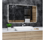 Koupelnové zrcadlo s LED podsvětlením 140x75 cm DUBAI