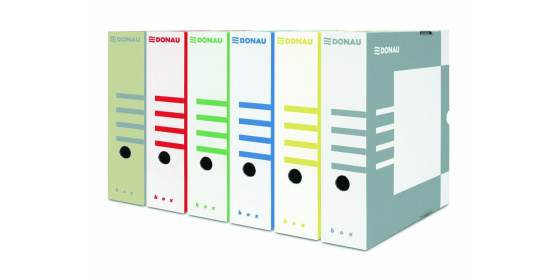Archivační krabice Donau papírová 100mm červená