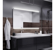 Koupelnové zrcadlo s LED podsvětlením 110x80 cm HOBART