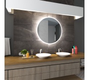Koupelnové zrcadlo kulaté DELHI s LED podsvícením Ø 70 cm 