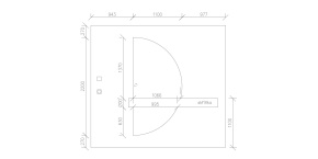 Atypické zrcadlo půlkulaté s LED podsvícením BALI ATYP