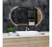 Koupelnové zrcadlo s LED podsvětlením 90x80 cm KAIR
