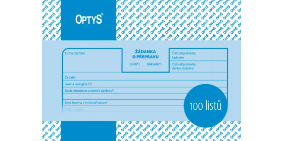 Žádanka o přepravu OP1176