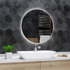 Koupelnové zrcadlo kulaté BALI s LED podsvícením Ø 60 cm podsvětlené