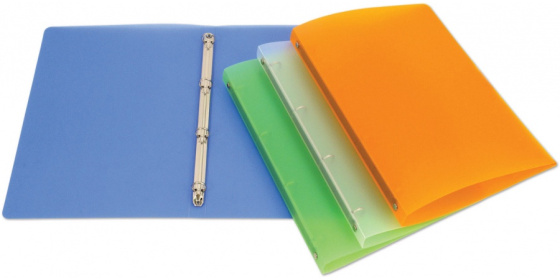 Pořadač PP OPALINE transparent A4 4kroužky oranžový 