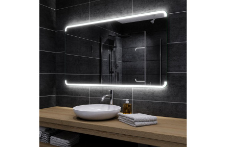 Koupelnové zrcadlo s LED podsvětlením 130x70 cm ASSEN