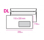 Obálka DL s okénkem samolepící 50ks