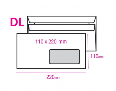 Obálka DL s okénkem samolepící 50ks