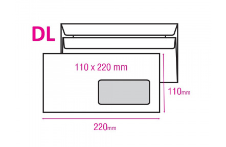 Obálka DL s okénkem samolepící 50ks