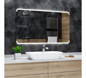 Koupelnové zrcadlo s LED podsvětlením 100x60 cm ASSEN