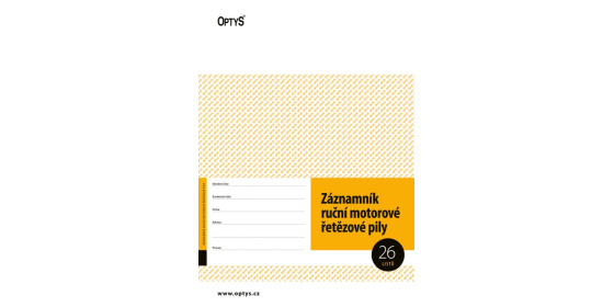 Záznamník ruční motorové pily A4 OP1235