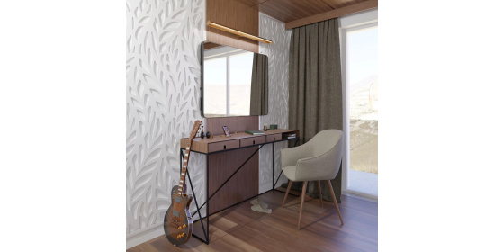 Zrcadlo zaoblené LOFT 80x60cm v rámu z broušeného hliníku