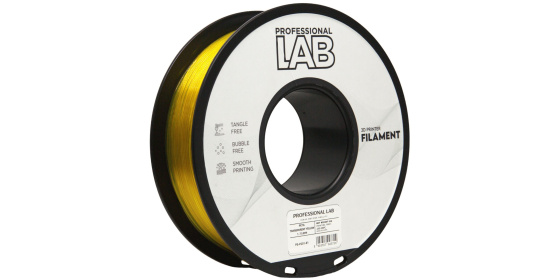 Profesional LAB Filament PETG transparentní žlutá 1.75mm 1kg