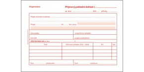 Příjmový pokladní doklad i pro podvojné účetníctví samopropisoavcí PT030