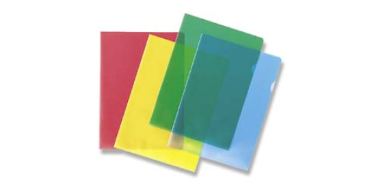 Zakládací obal barevný ,,L" PP A4 transparentní žlutý