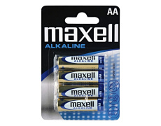 Baterie alkalická, AA, 1.5V, Maxell, blistr, 4-pack