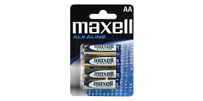 Baterie alkalická, AA, 1.5V, Maxell, blistr, 4-pack
