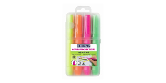 Centropen 8552 Highlighter 4ks
