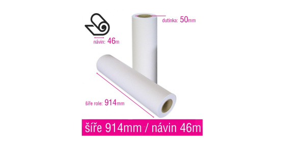 Plotrový papír v roli 914mmx46m 80g "Smartline"