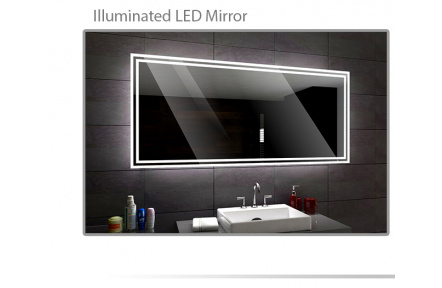 Koupelnové zrcadlo s LED podsvícením 90x60cm WIEDEN