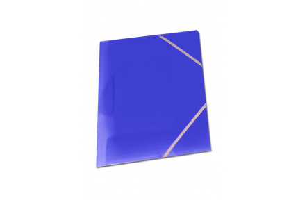 Mapa tříklopá OPALINE s gumou modrá, desky na spisy s gumou