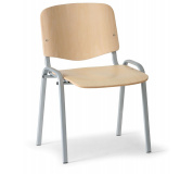 Konferenční židle dřevěná ISO, šedý kov , židle konferenční
