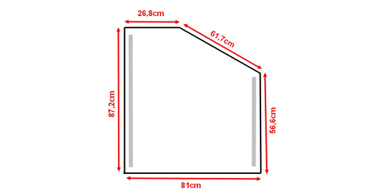Koupelnové zrcadlo s LED podsvícením 81x87,2 cm PARIS ATYPICKÉ