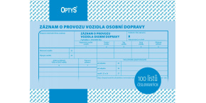 Záznam o provozu vozidla osobní dopravy číslovaný OP1177
