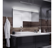 Koupelnové zrcadlo s LED podsvětlením 120x70cm GIZA P podsvětlená i spodní část