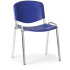 Konfereční židle plastová ISO modrá, chromovaný kov židle konferenční