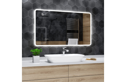 Koupelnové zrcadlo s LED podsvícením 70x60 cm OSAKA