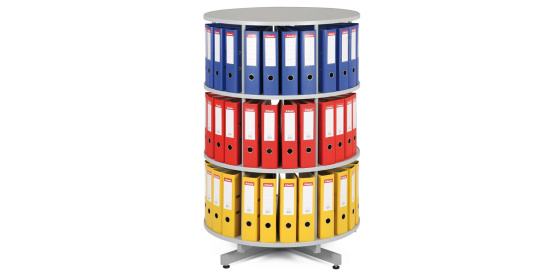 Archivační otočná skříň - 3 patra šedá, skříň archivační otočná