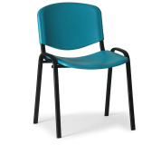 Konfereční židle plastová ISO zelená, černý kov, židle konferenční