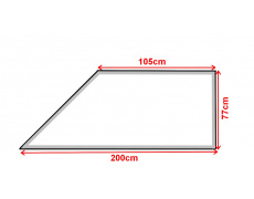 Koupelnové zrcadlo 200x77cm BOSTON ATYP s LED osvětlením a podsvícením 