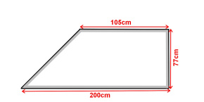 Koupelnové zrcadlo 200x77cm BOSTON ATYP s LED osvětlením a podsvícením 