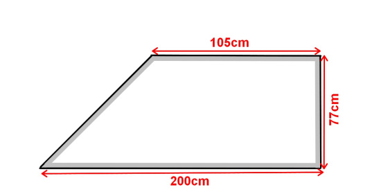 Koupelnové zrcadlo 200x77cm BOSTON ATYP s LED osvětlením a podsvícením 