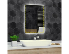 Koupelnové zrcadlo s LED podsvětlením DUBAI 45,5x106cm podsvícení jen boky a dole