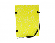 Spisové desky s tkanicí barevný mramor žlutá