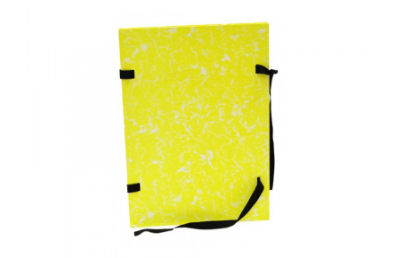 Spisové desky s tkanicí barevný mramor žlutá