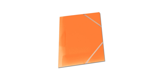 Mapa tříklopá OPALINE s gumou oranžová, desky na spisy s gumou