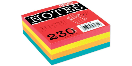 Kostka papírová lepené barevné listy HERLITZ 8x8x3cm 