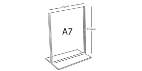 Stojánek plexi kolmý A7