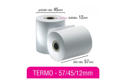 Pokladní kotouček TERMO 57/45/12mm