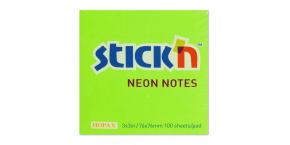 Samolepící bloček HOPAX neon 76x76mm 100 listů zelený
